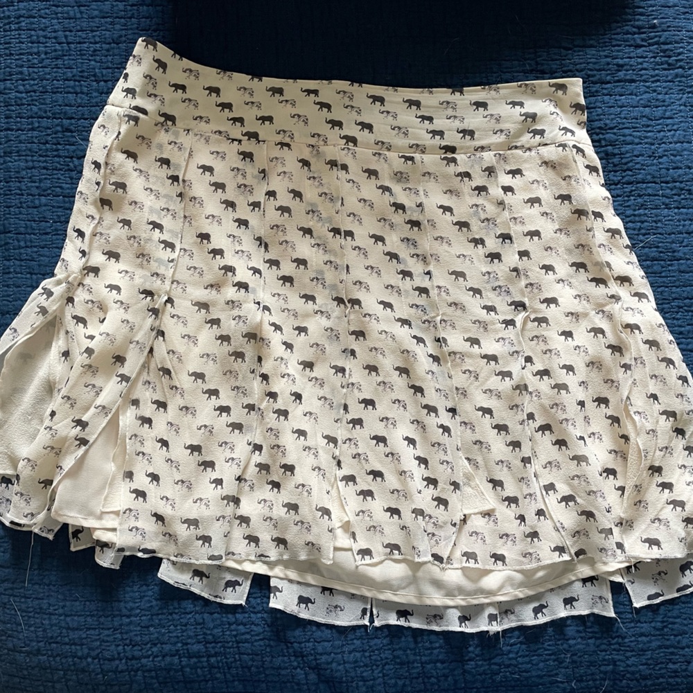 Club Monaco Elephant Print Skirt